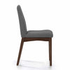 Heli Side Dining Chair, Set of 2, Curved, Gray Textured, Splayed Legs