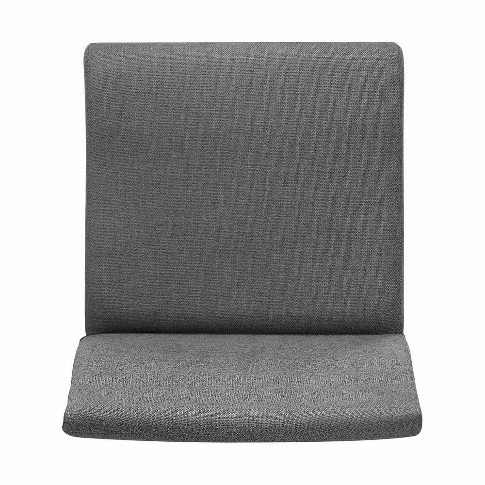 Heli Side Dining Chair, Set of 2, Curved, Gray Textured, Splayed Legs