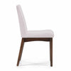 Heli Side Dining Chair, Set of 2, Curved Beige, Splayed Legs