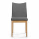 Heli Side Dining Chair, Set of 2, Curved, Gray, Splayed Legs