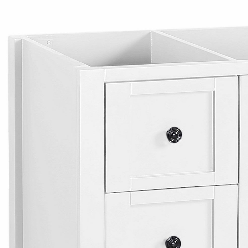 Serra Bathroom Vanity Base, 4 Drawers 1 Cabinet, 48'' White