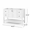 Serra Bathroom Vanity Base, 4 Drawers 1 Cabinet, 48'' White