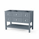 Rizy Bathroom Vanity Base, 5 Drawers, Shelf, 48'' Gray Wood