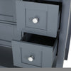 Rizy Bathroom Vanity Base, 5 Drawers, Shelf, 48'' Gray Wood