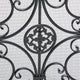 Fireplace Screen with Mesh, 45" Scroll Design, Black and Silver Iron