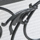 Fireplace Screen with Mesh, 45" Scroll Design, Black and Silver Iron