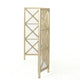 Fireplace Screen, 49" 3 Panel Mesh Design, Cross Gold Iron