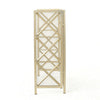 Fireplace Screen, 49" 3 Panel Mesh Design, Cross Gold Iron