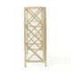 Fireplace Screen, 49" 3 Panel Mesh Design, Cross Gold Iron