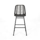 Outdoor Barstool Chair Set of 2, Gray Knitted Style Rattan