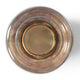Hurricane Candle Holder, 10" Round Glass, Gold, Brown Wood