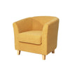 Accent Chair, 31" Round Armrest Design, Rich Mustard Yellow
