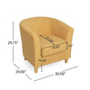 Accent Chair, 31" Round Armrest Design, Rich Mustard Yellow