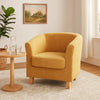 Accent Chair, 31" Round Armrest Design, Rich Mustard Yellow