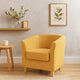 Accent Chair, 31" Round Armrest Design, Rich Mustard Yellow