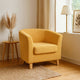 Accent Chair, 31" Round Armrest Design, Rich Mustard Yellow