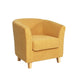 Accent Chair, 31" Round Armrest Design, Rich Mustard Yellow