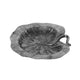 Decorative Leaf Plate 12 Inch Textured Floral Dark Gray Aluminium BM323818