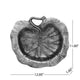 Decorative Leaf Plate, 12" Textured Dark Gray Aluminium