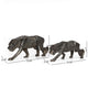 Tabletop Leopard Figurine, 10" Textured Black Aluminium