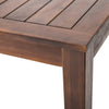Feya Outdoor Dining Table, 69" Rectangular Brown Acacia Wood