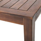 Feya Outdoor Dining Table, 69" Rectangular Brown Acacia Wood