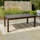 Feya Outdoor Dining Table, 69" Rectangular Brown Acacia Wood