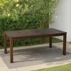 Feya Outdoor Dining Table, 69" Rectangular Brown Acacia Wood