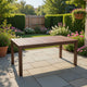 Feya Outdoor Dining Table, 69" Rectangular Brown Acacia Wood