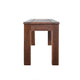 Feya Outdoor Bench Set of 2, 62" Smooth Brown Acacia Wood