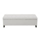 Ottoman Bench with Storage 51 Inch Rectangular Padded Gray Cushions BM323827
