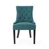 Chen Dining Chair Set of 2, 36" Oval Padded Cushion, Teal