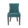 Chen Dining Chair Set of 2 36 Inch Oval Shaped Padded Cushion Teal BM323829