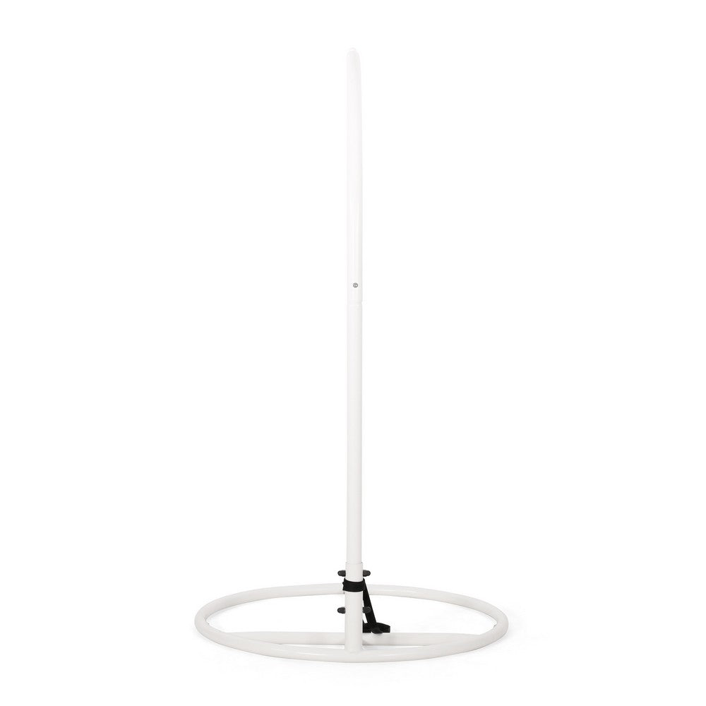 Hanging Hammock Chair Stand, 80 Inch Tall White Iron Frame Hanger Base