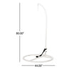 Hanging Hammock Chair Stand, 80 Inch Tall White Iron Frame Hanger Base