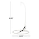 Hanging Hammock Chair Stand, 80 Inch Tall White Iron Frame Hanger Base