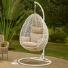 Hanging Hammock Chair Stand, 80 Inch Tall White Iron Frame Hanger Base