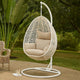 Hanging Hammock Chair Stand, 80 Inch Tall White Iron Frame Hanger Base