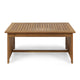 Gerry Outdoor Coffee Table, 40 Inch Rectangular Slat Brown Acacia Wood