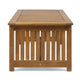 Gerry Outdoor Coffee Table, 40 Inch Rectangular Slat Brown Acacia Wood