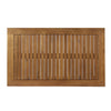 Gerry Outdoor Coffee Table, 40 Inch Rectangular Slat Brown Acacia Wood