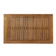 Gerry Outdoor Coffee Table, 40 Inch Rectangular Slat Brown Acacia Wood