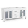 Bathroom Double Vanity Base, 3 Drawer 4 Door 73'' White Wood