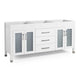 Bathroom Double Vanity Base, 3 Drawer 4 Door 73'' White Wood
