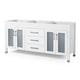 Bathroom Double Vanity Base, 3 Drawer 4 Door 73'' White Wood