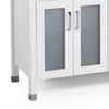 Bathroom Double Vanity Base, 3 Drawer 4 Door 73'' White Wood