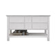 Lyle Bathroom Double Vanity Base, 4 Drawers, 60'' White Wood