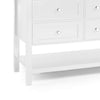 Lyle Bathroom Double Vanity Base, 4 Drawers, 60'' White Wood