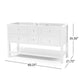 Lyle Bathroom Double Vanity Base, 4 Drawers, 60'' White Wood