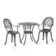 Outdoor Bistro Table Set, 2 Chairs, Ice Bucket, Copper